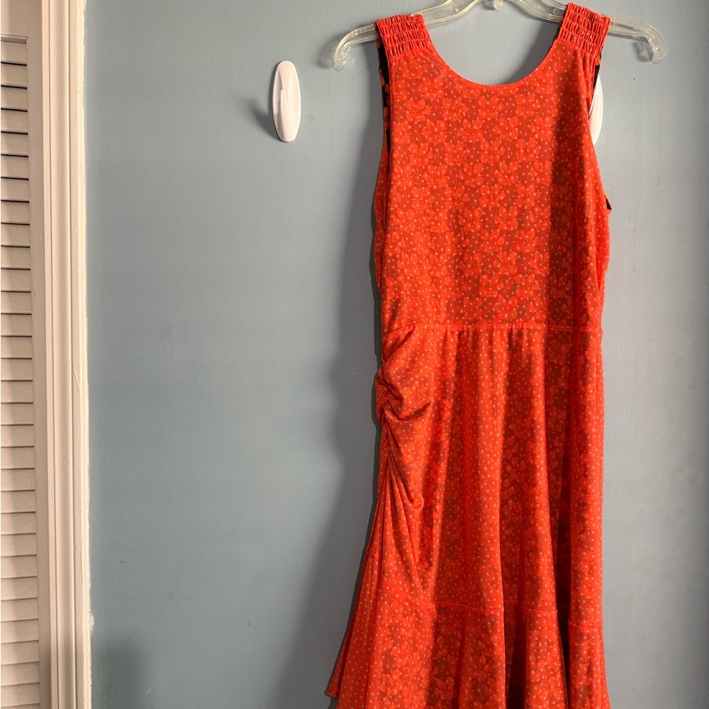 CAbi Orange and Black Floral Midi Dress - Picture 14 of 16